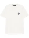 Just Cavalli Raised Logo T-shirt In Neutrals