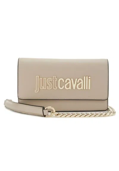 Just Cavalli Range B Metal Lettering Bag - St In Beige