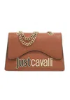 Just Cavalli Range B Metal Lettering Bag - St In Marrone