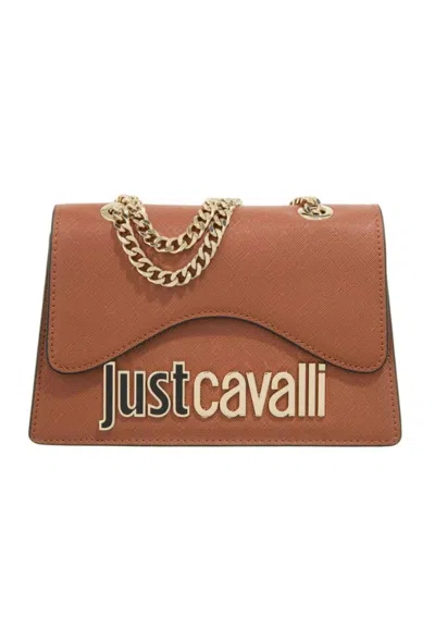 Just Cavalli Range B Metal Lettering Bag - St In Marrone