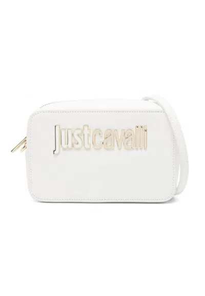 Just Cavalli Range B Metal Lettering Bag-sk In Bianco