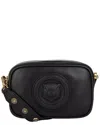 Just Cavalli Range E Tiger-embossed Sketch Crossbody In Black