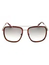 Just Cavalli Rectangular Unisex Mini Metal Sunglasses In Brown