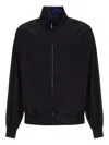 Just Cavalli Reversible Zip-up Lightweight Jacket In Black
