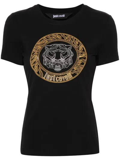 Just Cavalli Logo T-shirt In Black