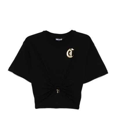 Just Cavalli Ring-detail T-shirt In Black