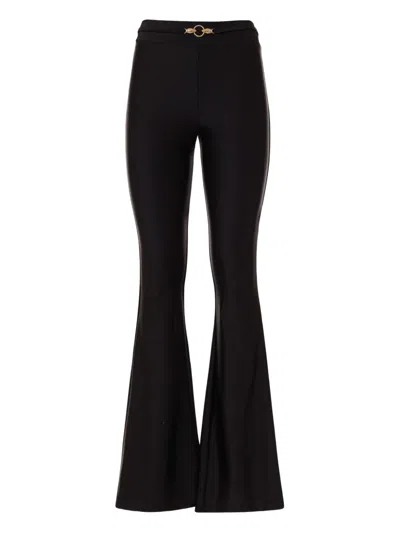 JUST CAVALLI RING-DETAIL TROUSERS