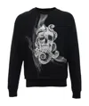 Just Cavalli Round Collar Logo Sweater In Black