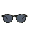 JUST CAVALLI JUST CAVALLI ROUND-FRAME ACETATE SUNGLASSES MAN SUNGLASSES BLACK SIZE 50 ACETATE