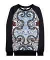 Just Cavalli Round-necked Sweater In Black