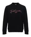 Just Cavalli Round-necked Sweater In Black