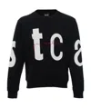 Just Cavalli Round-necked Sweater In Black