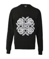 Just Cavalli Round-necked Sweater In Black