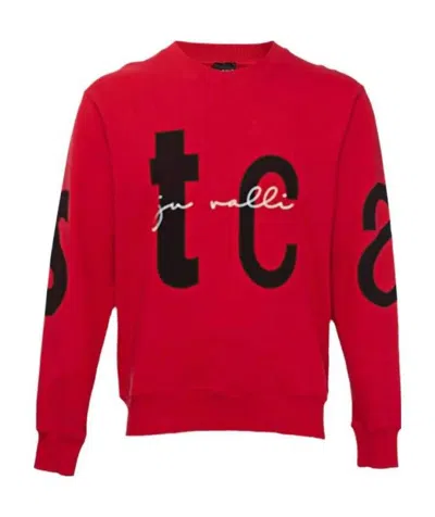 Just Cavalli Round-necked Sweater In Red