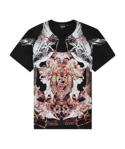 Just Cavalli Round-necked T-shirt In Black