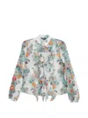 Just Cavalli Ruffled Blouse In Multi