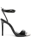 Just Cavalli 110mm Snakeskin-effect Sandals In Black