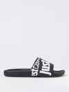 Just Cavalli Man Sandals Black Size 8.5 Rubber In Black