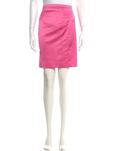 Pre-owned Just Cavalli Satin Knee-length Skirt In Pink