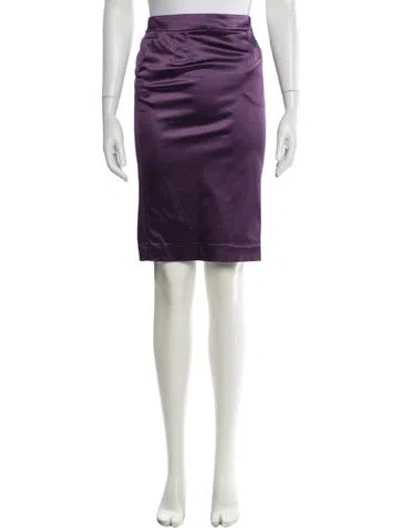 Pre-owned Just Cavalli Satin Knee-length Skirt In Purple