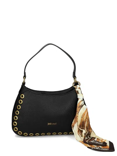 Just Cavalli Scarf-detail Bag In Black