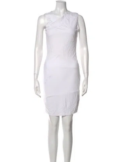 Pre-owned Just Cavalli Scoop Neck Mini Dress In White