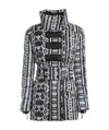 Just Cavalli Serpentine Printed Down Jacket In Gray
