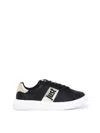 Just Cavalli Woman Sneakers Black Size 5 Leather In Black