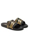Just Cavalli Man Sandals Black Size 7 Rubber In Black