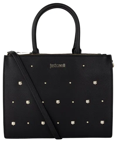 Just Cavalli Shopping Bag Tote In Black