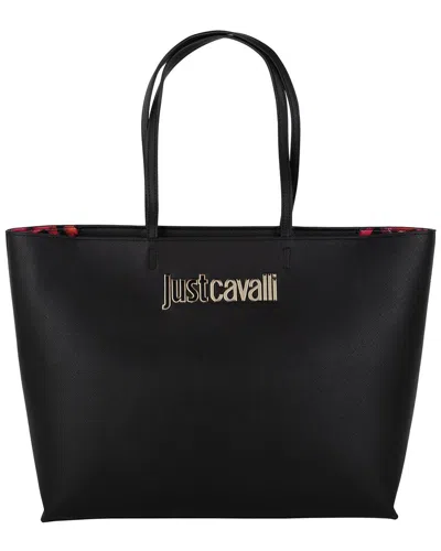 Just Cavalli Shopping Bag Tote In Black