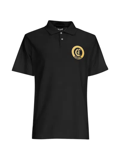 Just Cavalli Short-sleeve Polo Shirt In Black