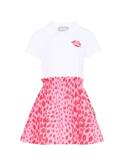 Just Cavalli Kids' Short-sleeve Print Dress In Pink