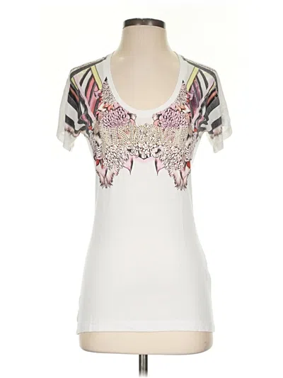 Pre-owned Just Cavalli Short Sleeve T-shirt In Ivory
