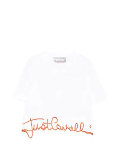 Just Cavalli Kids' Short-sleeve T-shirt In White