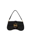 Just Cavalli Leather Shoulder Bag In Pink