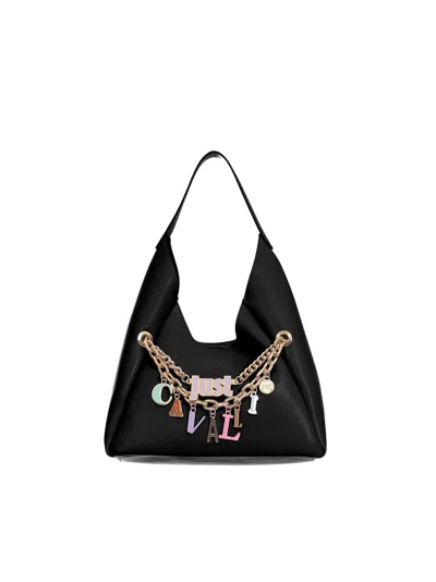 Just Cavalli Shoulder Bag In Black