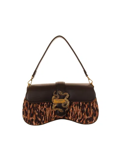 Just Cavalli Shoulder Bag In Brown