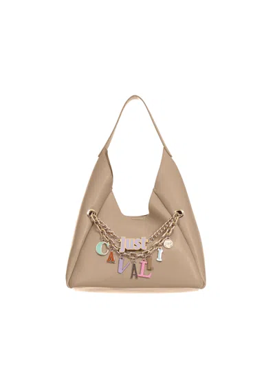 Just Cavalli Shoulder Bag In Brown