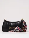 Just Cavalli Logo-plaque Chain Shoulder Bag In Black