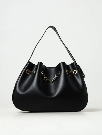 Just Cavalli Chain-drawstring Shoulder Bag In Black