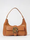 Just Cavalli Iconic Snakes Tote Bag In Brown