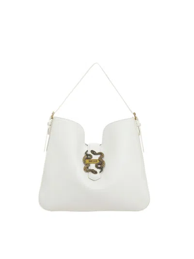 Just Cavalli Shoulder Bag In White