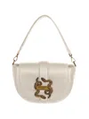 Just Cavalli Iconic-snake Shoulder Bag In White