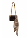 Just Cavalli Shoulder Bag With Foulard In Black