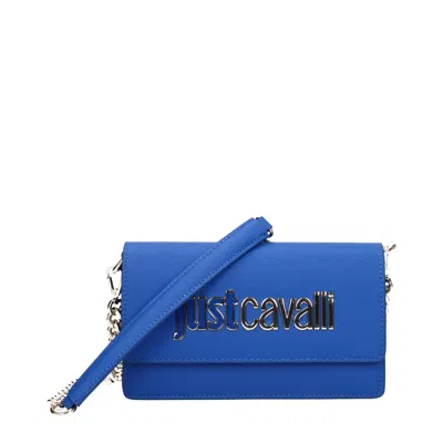 Just Cavalli Range B Logo-lettering Mini Bag In Blue