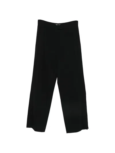 Just Cavalli Side-slit Trousers In Black