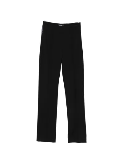 Just Cavalli Side-slit Trousers In Multi