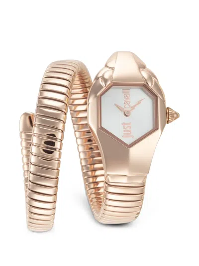 Just Cavalli Signature Snake 22mm Watch In Gold