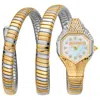 Just Cavalli Signature Snake Glam Evo 7 Doppio Women's Watch In Gold